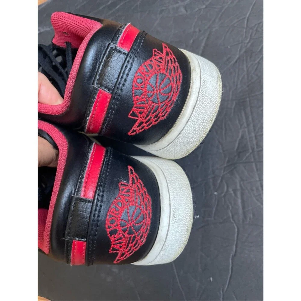 Jordan Air Jordan 1 Low White Toe Black Red White Men's Sz 9 Sneakers 553558-063